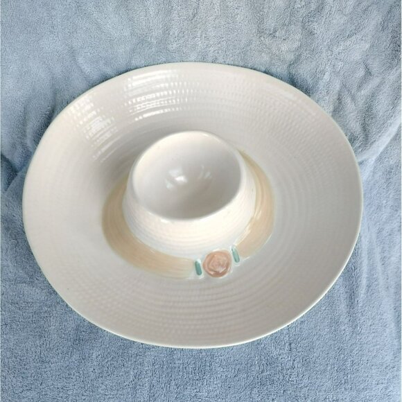 Vintage Treasure Craft Chip Dip Dish, Sombrero Cowboy Hat USA Large Serving Bowl - Picture 2 of 6